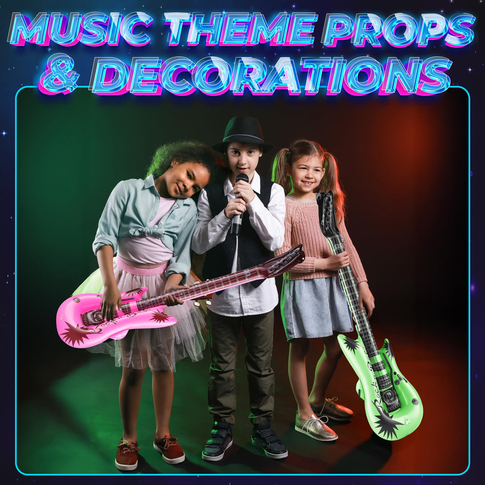 Bedwina durable vinyl inflatable guitars stay inflated longer for continuous fun