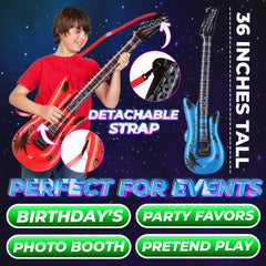 Bedwina karaoke accessory inflatable guitar invites guests to perform and cheer