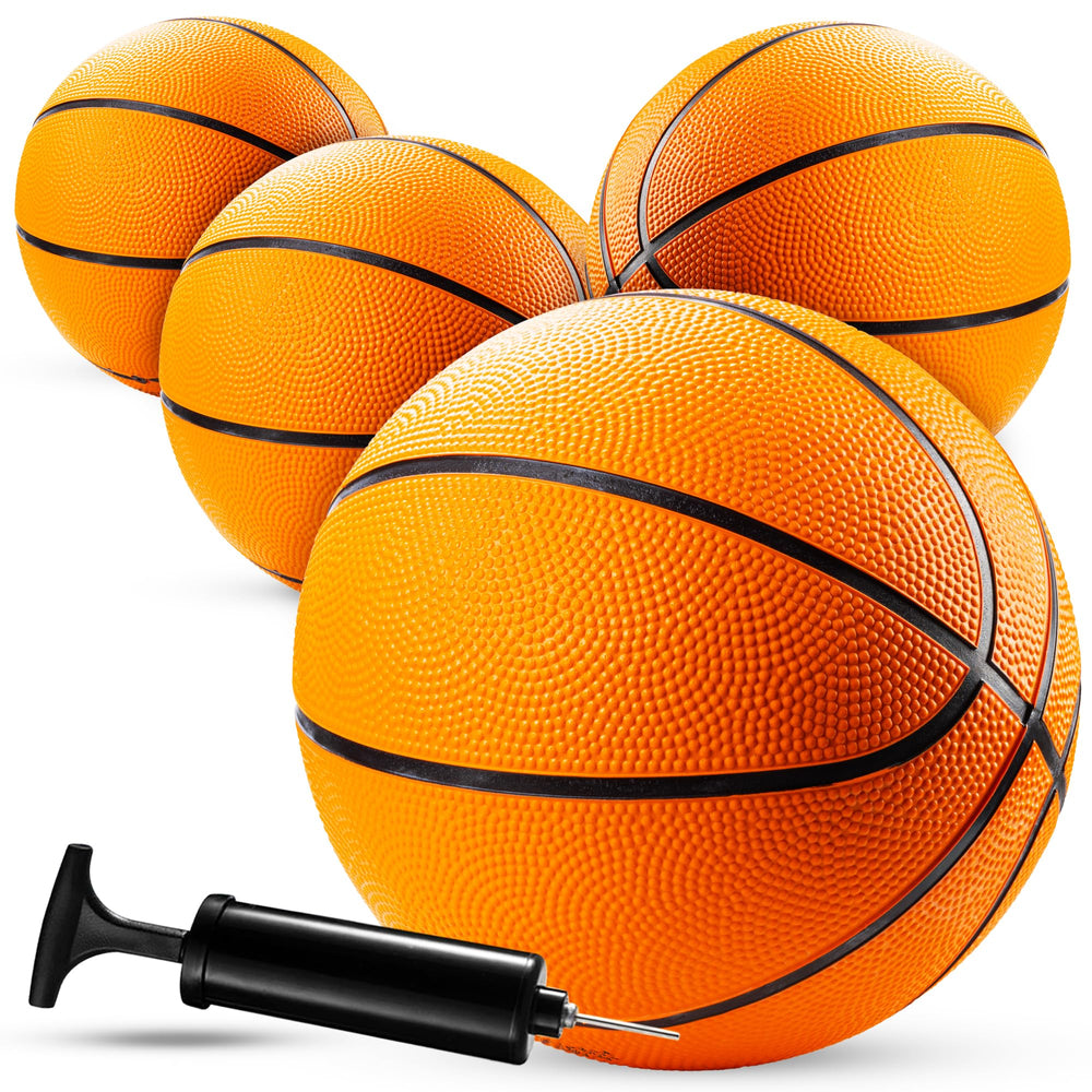 Bedwina mini basketball 7-inch pack4 ready for backyard play and arcade-style games.