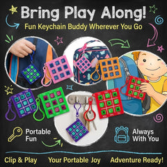 Bedwina party-favor tic tac toe keychain doubles as a classroom prize