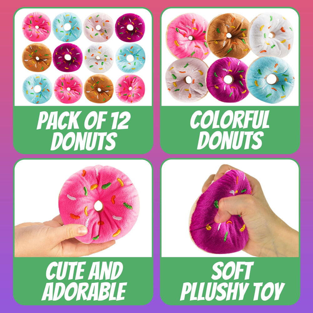 Bedwina plush donut blue with sprinkles, adds vibrant color to celebrations.