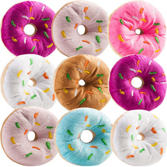 Bedwina plush donut white with sprinkles, perfect party favors for kids.
