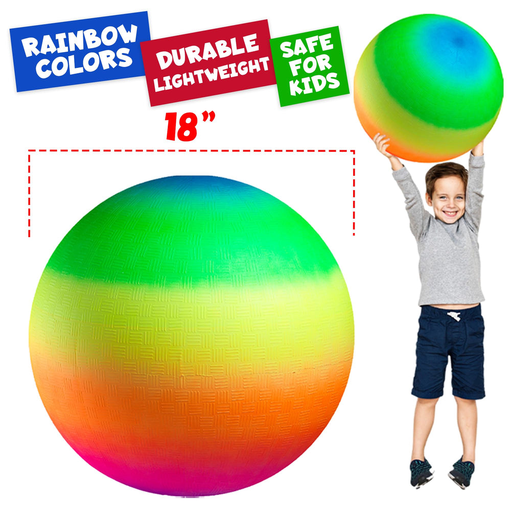 Bedwina rainbow ball with rugged weave grip supports effortless catching and kicking
