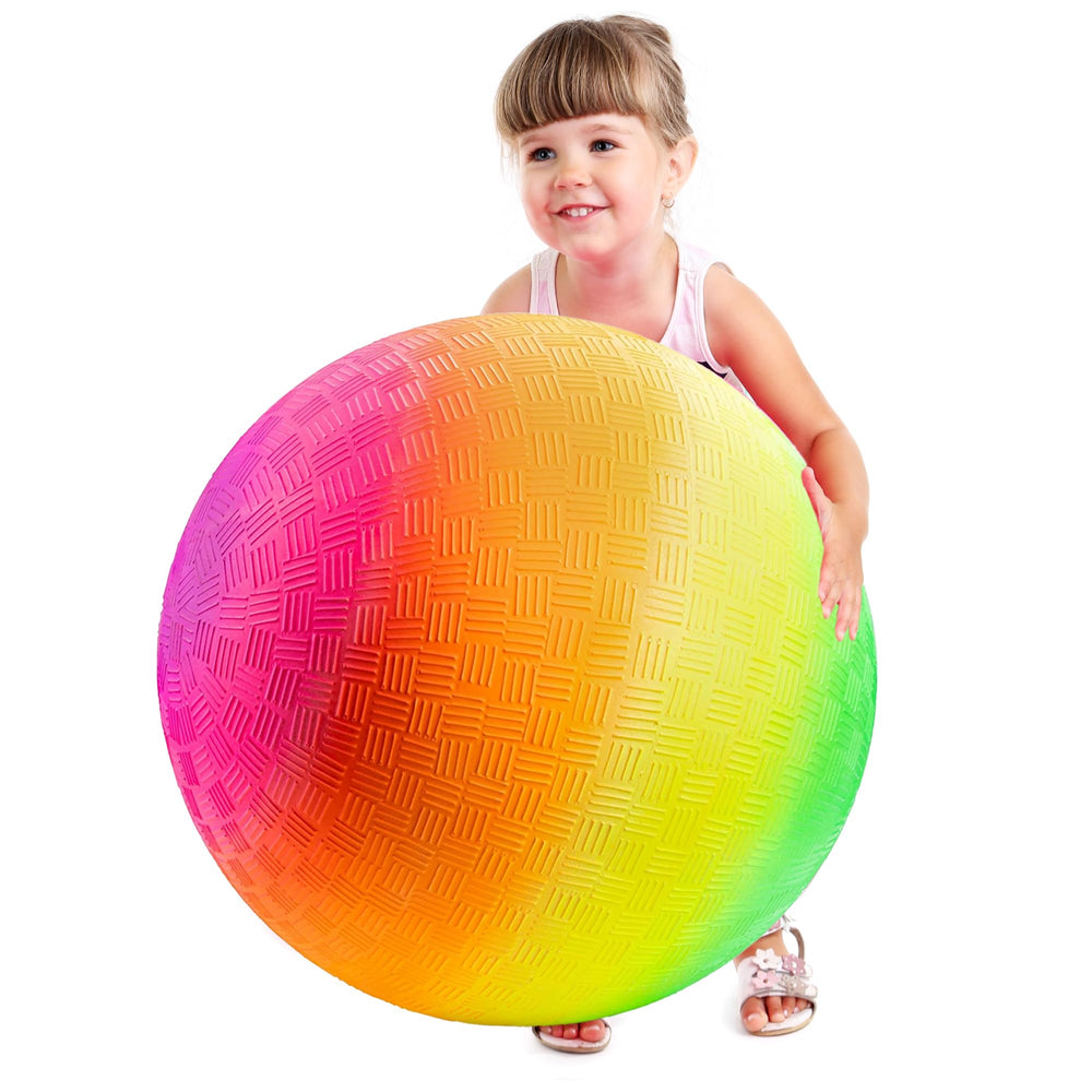 Bedwina rainbow playground ball 18inch ideal for outdoor play and backyard games