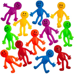 Bedwina Stretchy Bendable Man in varied colors for sensory play and focus.