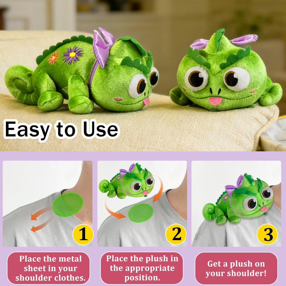 Beeadore chameleon metal-sheet clip ensures secure clothing attachment.
