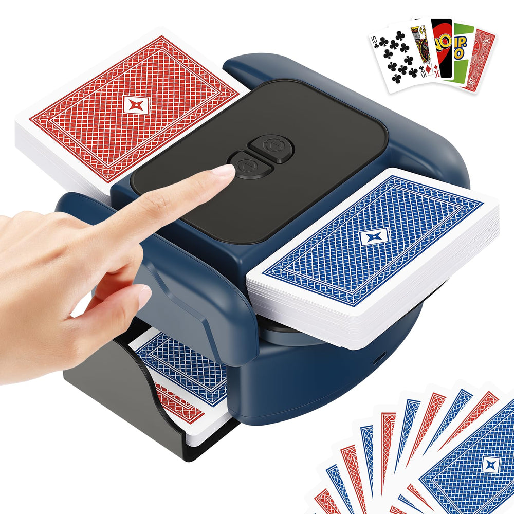 BEE&FLOWER Card Shuffler with 2600mAh battery for long game nights.