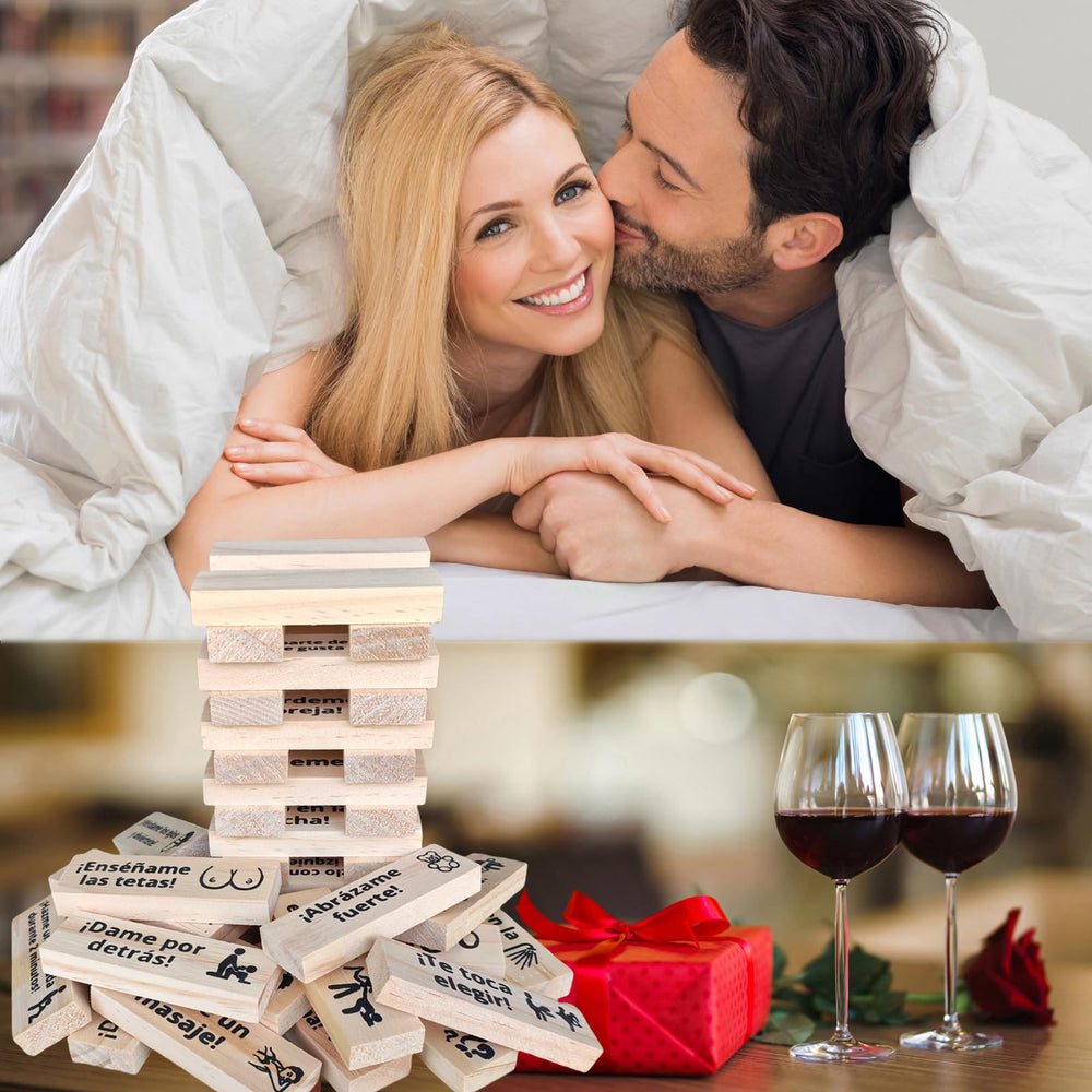 Beecotox blocks tower game couple-stack, smooth blocks ensure safe, enjoyable play.