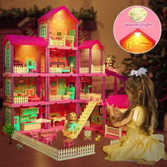 Beefunni doll house interior showing 11 rooms and furniture setup.