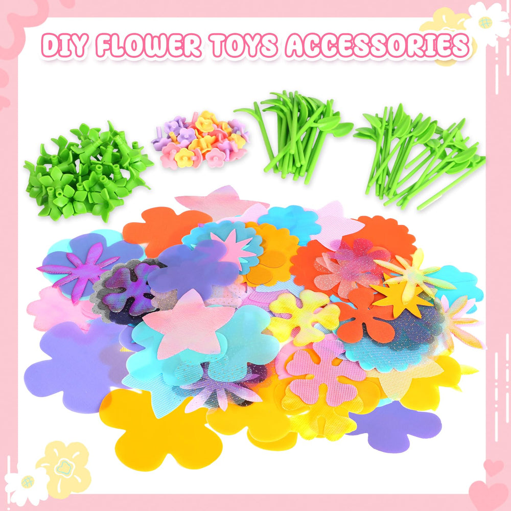 beefunni Flower Bouquet Kit cores and stems shown ready for 32-flower creative projects