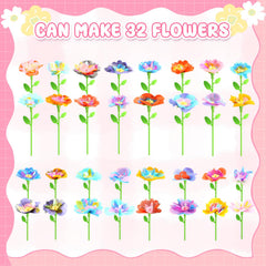 beefunni Flower Accessories set colorful petals and receptacles ideal for family crafts