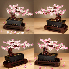 Beego 3IN1 Cherry Blossom Bonsai on a desk, ideal decor.
