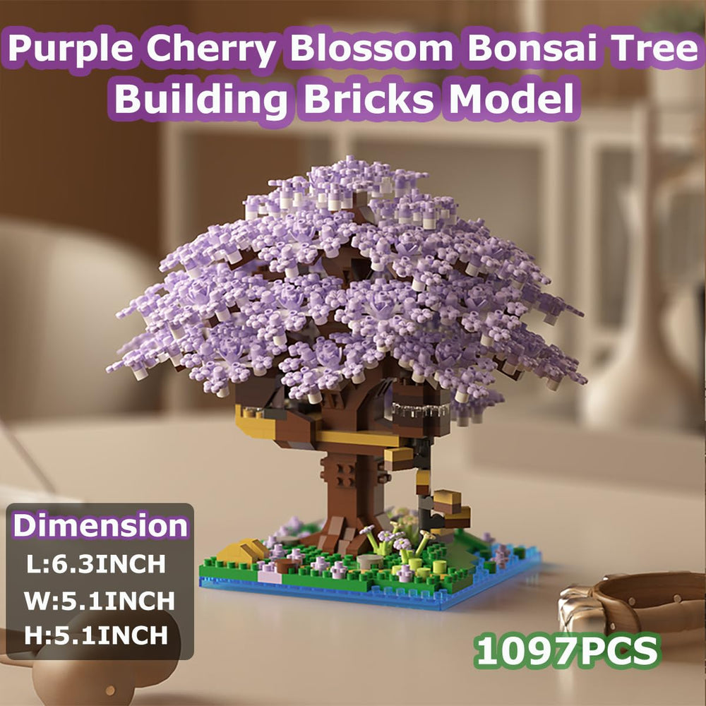Beego Bonsai tree house beside river with blossoms and grass.