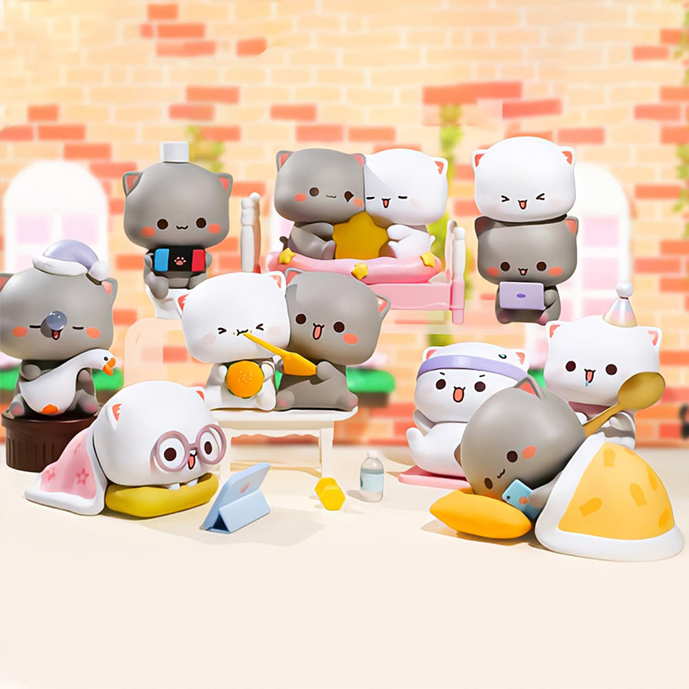 BEEMAI Mitao Cat Love Peach Series regular figures for desk display and cute conversation starters.