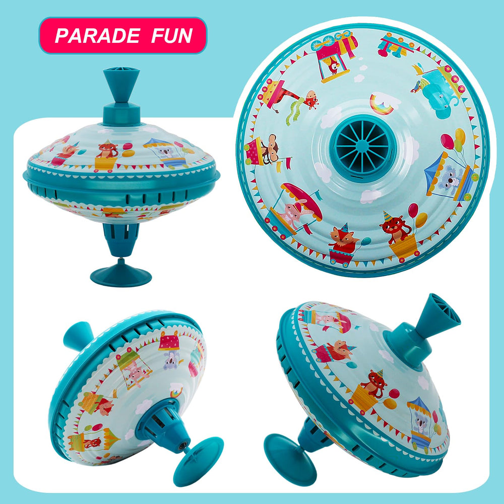 Beeqoo Humming Top safe plastic handle for easy grasp.