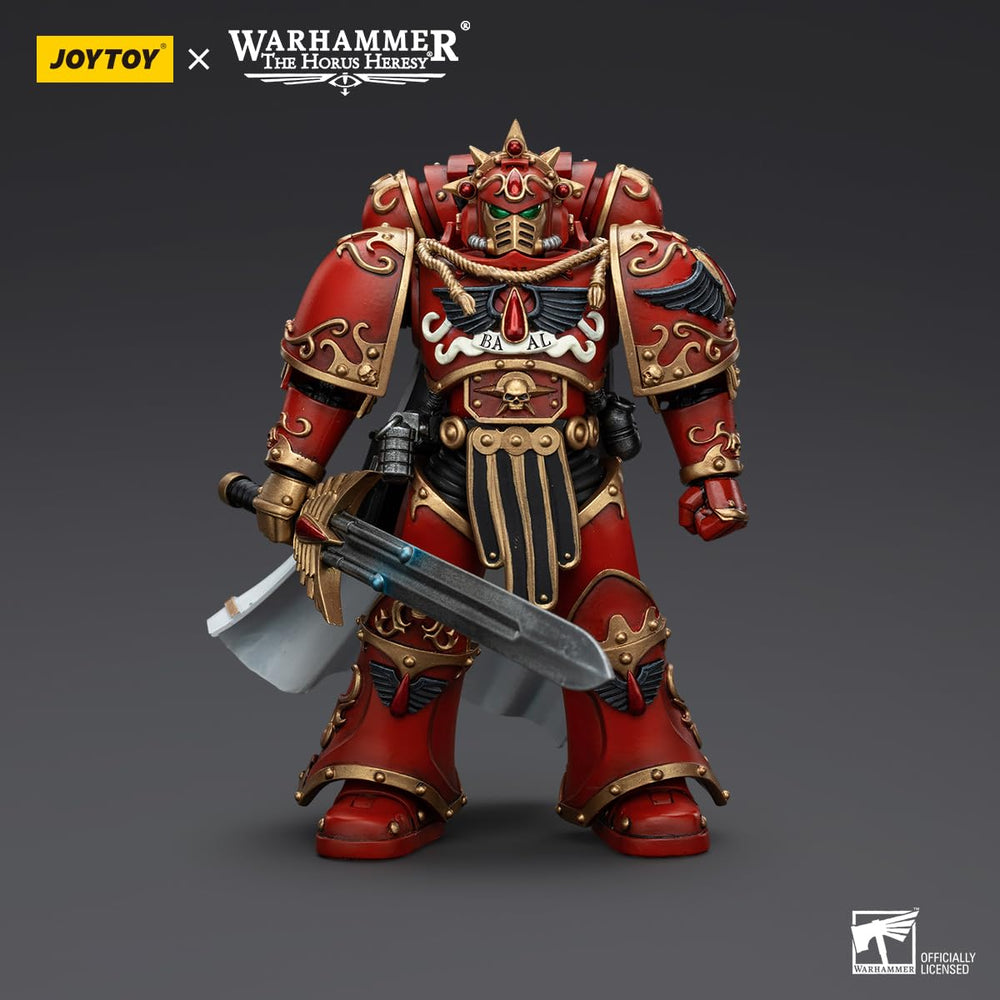 BEERISE JoyToy Blood Angels Praetor in heroic pose for display on shelf