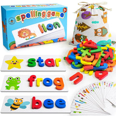 Beestech Alphabet wooden letters ready to pair with flash cards for hands-on learning