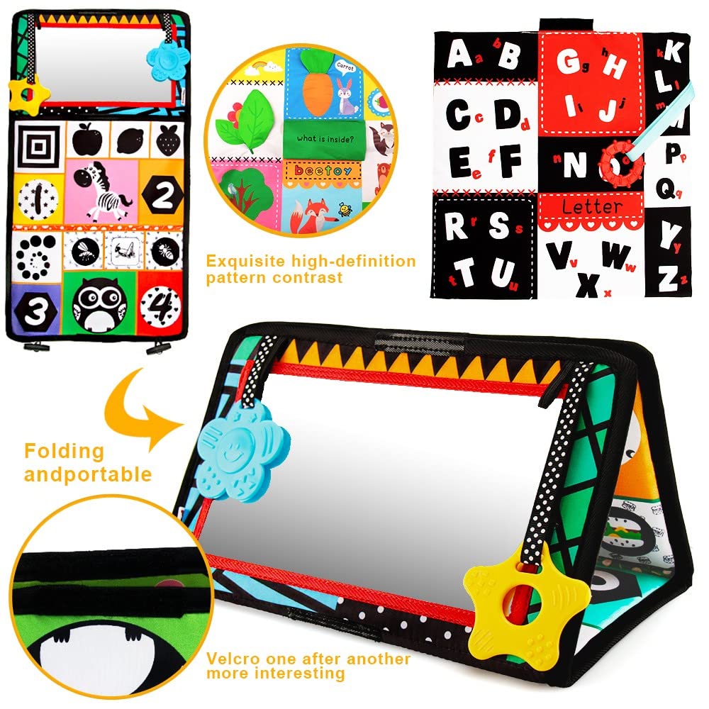 Beetoy detachable crinkle toy with dual textures boosts tactile exploration.