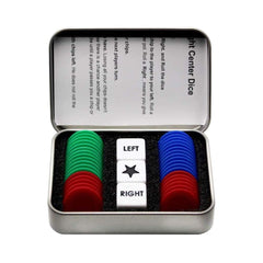 Befantasway Right Left Center dice game set with dice for lively rounds.