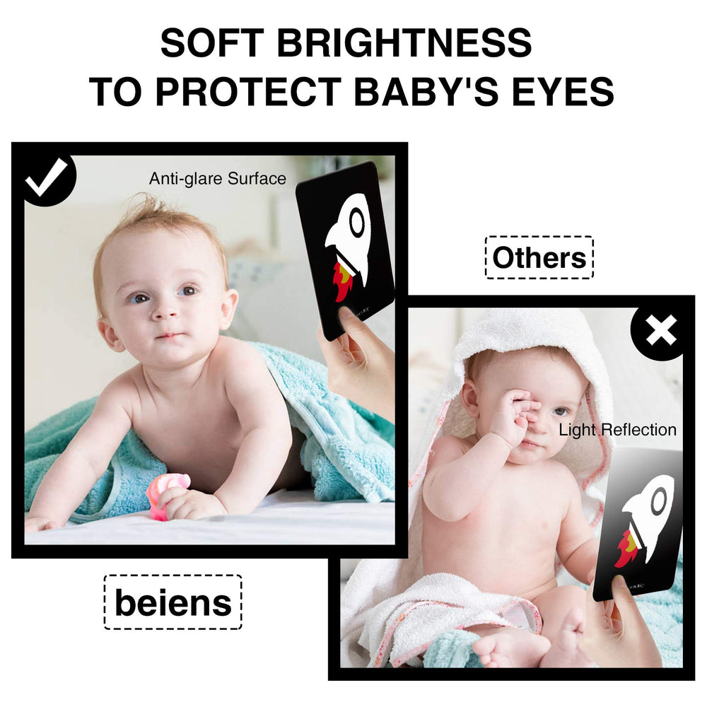 Beiens visual cards for 6–12 months aid tracking and memory through simple scenes.