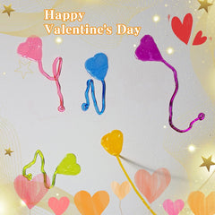 BEIGUO green heart-shaped sticky hand with card — durable, long-lasting classroom toy.