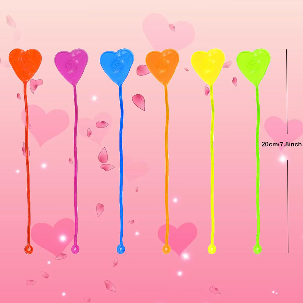 BEIGUO yellow heart-shaped sticky hand with card — easy-to-clean fun for playtime.