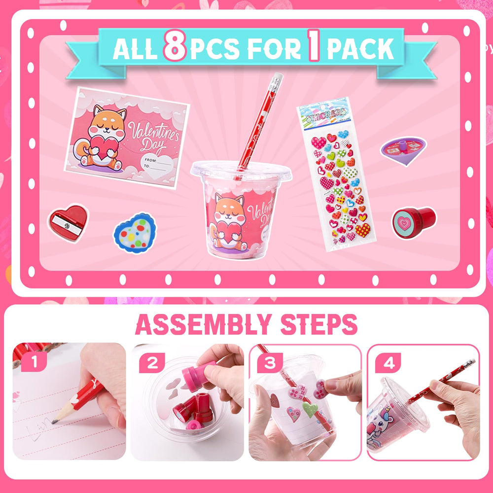 Beikeetoo Valentines sharpeners in four colors for pencils and art