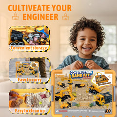 BEIREG Nine construction trucks for cooperative play and fine motor skills