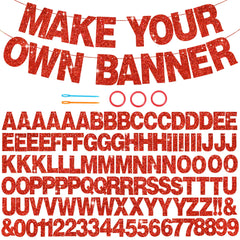 BEISHIDA 116 PCS glitter letter banner kit with A-Z letters for versatile party decor.