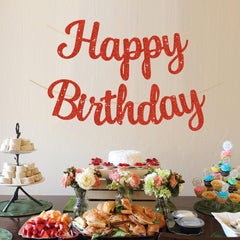 BEISHIDA birthday banner decor on mantel and windows