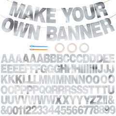 BEISHIDA banner kit with glitter letters for customizable birthday messages on both sides.