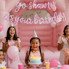 BEISHIDA birthday party decor banner suitable for mantels, windows, and dessert tables.