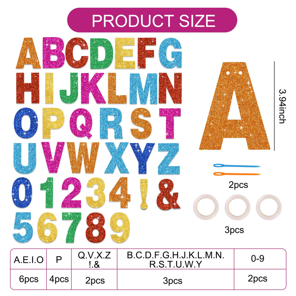 BEISHIDA glitter banner letters in vibrant colors brighten any celebration.