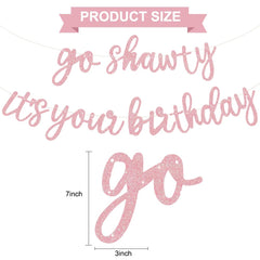 BEISHIDA glitter birthday sign, no DIY, vivid pink decor for instant celebration.
