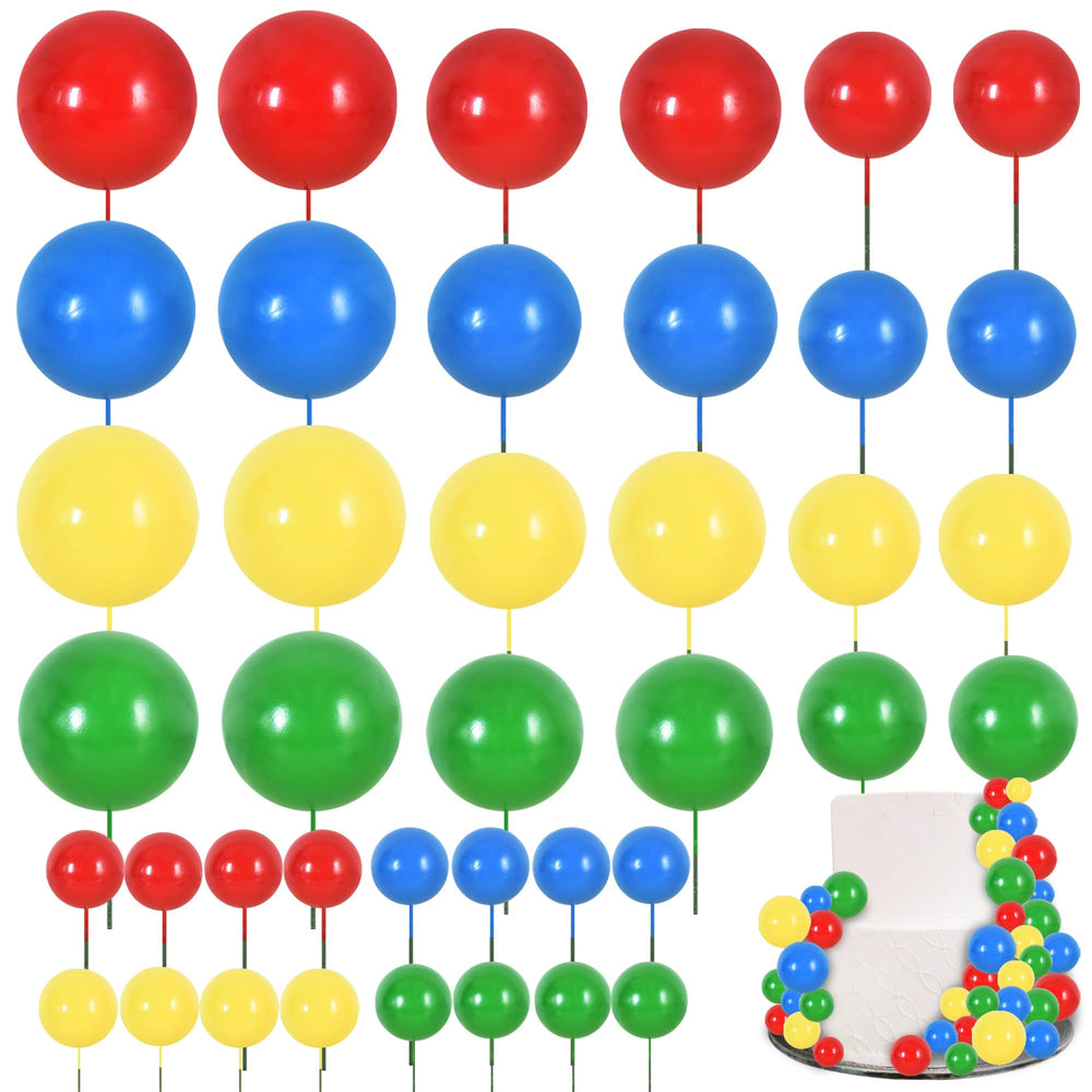 BEISHIDA red mini ball toppers for quick color accents on cakes