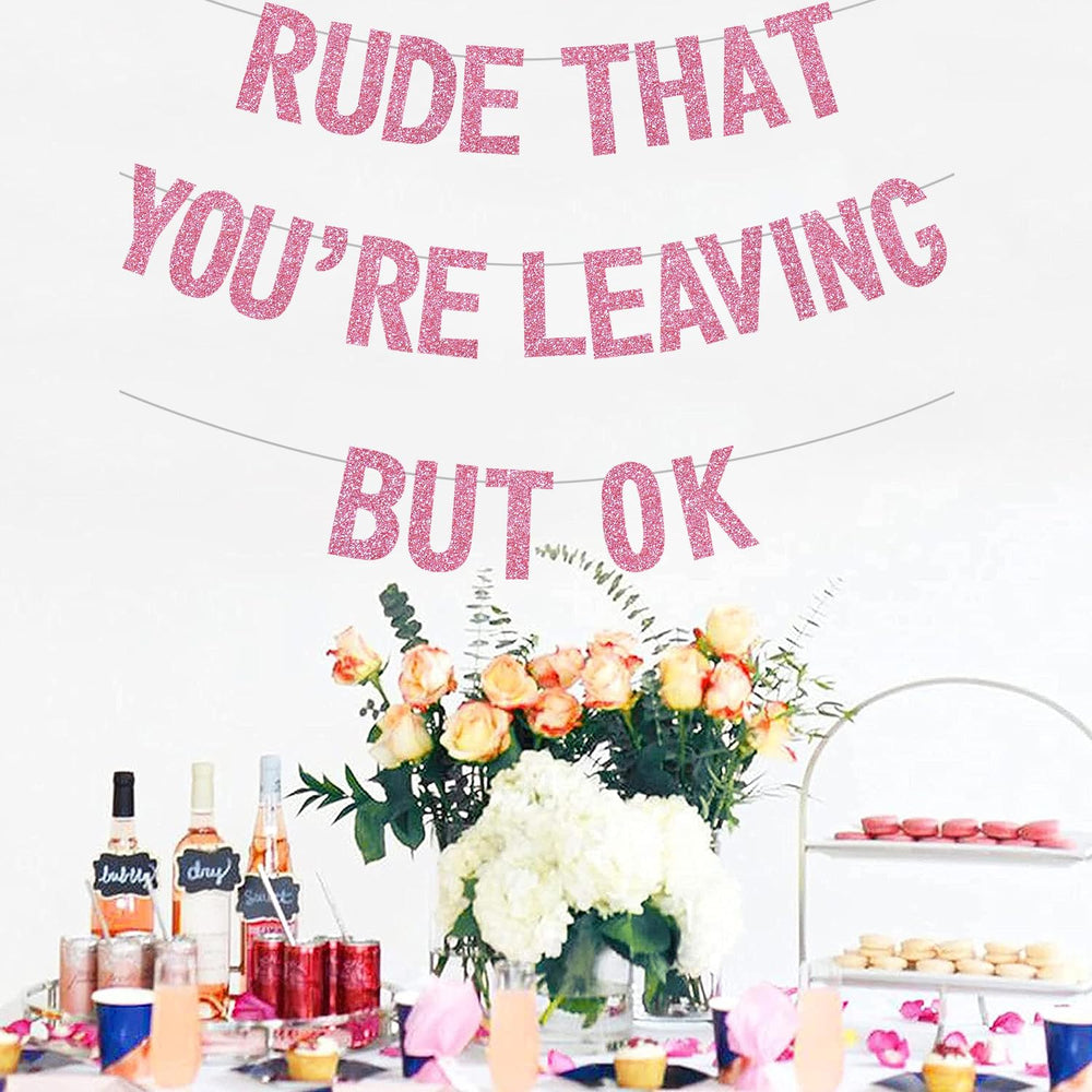 BEISHIDA Pink Rude banner complements graduation celebrations with style