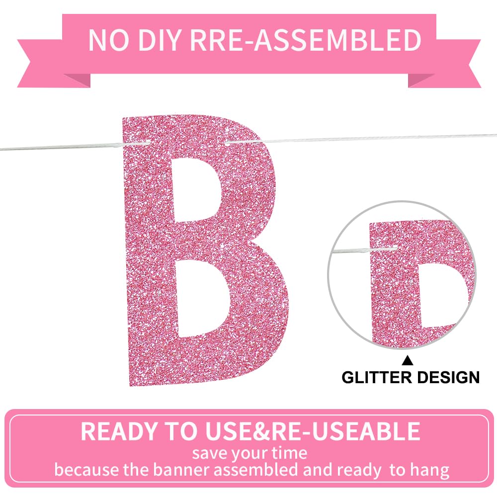 BEISHIDA Pink Rude banner decorates mantels and windows with color