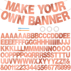 BEISHIDA rose gold DIY banner kit ready for double-sided party decor and photos.