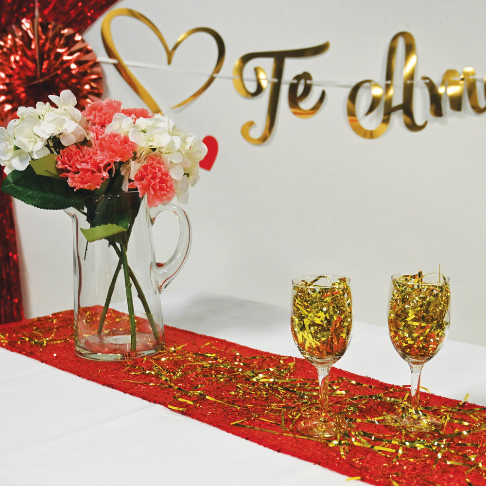 Beistle Gleam 'N Shreds gold strands centerpiece use for radiant sparkle