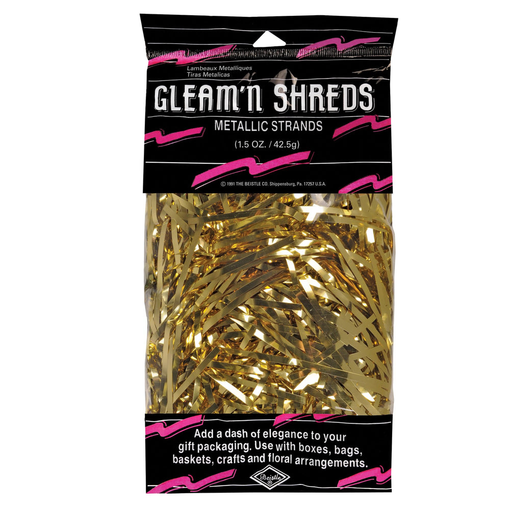 Beistle Gleam 'N Shreds gold strands wedding favor enhancement