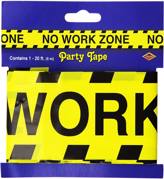 Beistle No Work Zone Tape 20ft roll for quick party setup