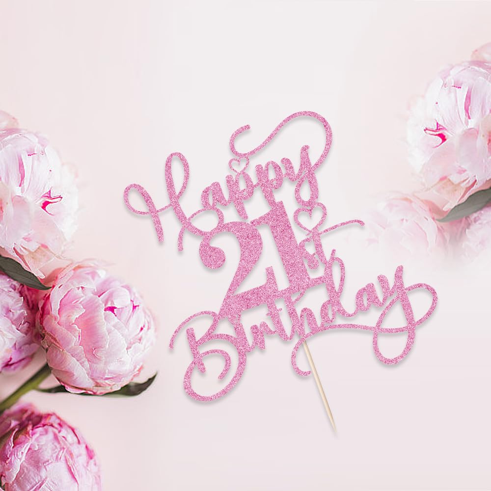 Bejotaa Glitter birthday topper enhances party photos.