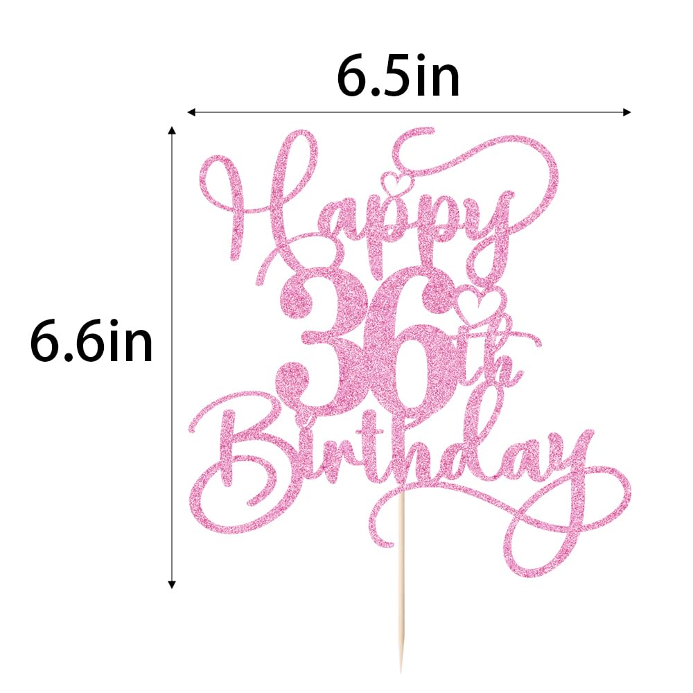 Bejotaa Glitter cake topper for 36th birthdays enhances cake presentation.