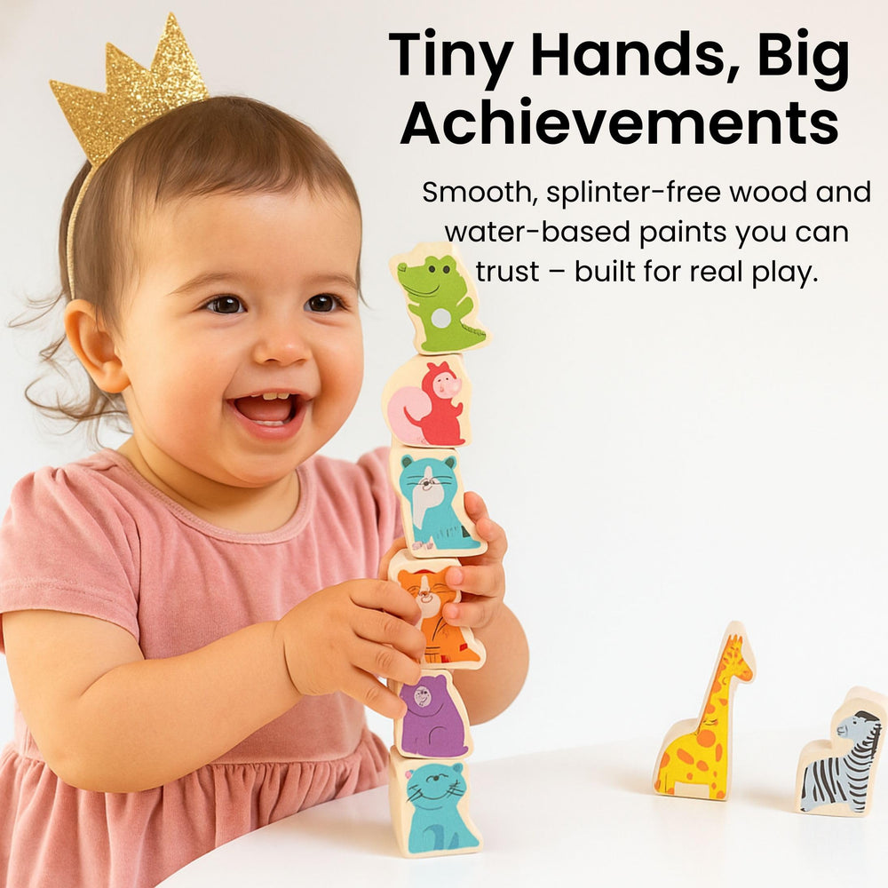 BEKILOLE Colorful counting stack supports color and number recognition during play