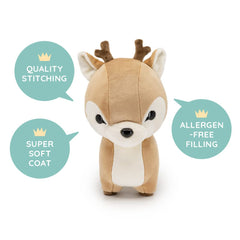 Bellzi Deer gift-ready plush displayed in a welcoming package