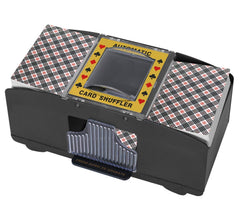 Bemecato Card Shuffler front view shows compact, durable design for quick home games.