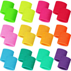 Bememo 24-pack neon kids wristbands variety pack for team activities