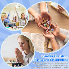 Bememo Easter table decoration with colorful Jesus dolls