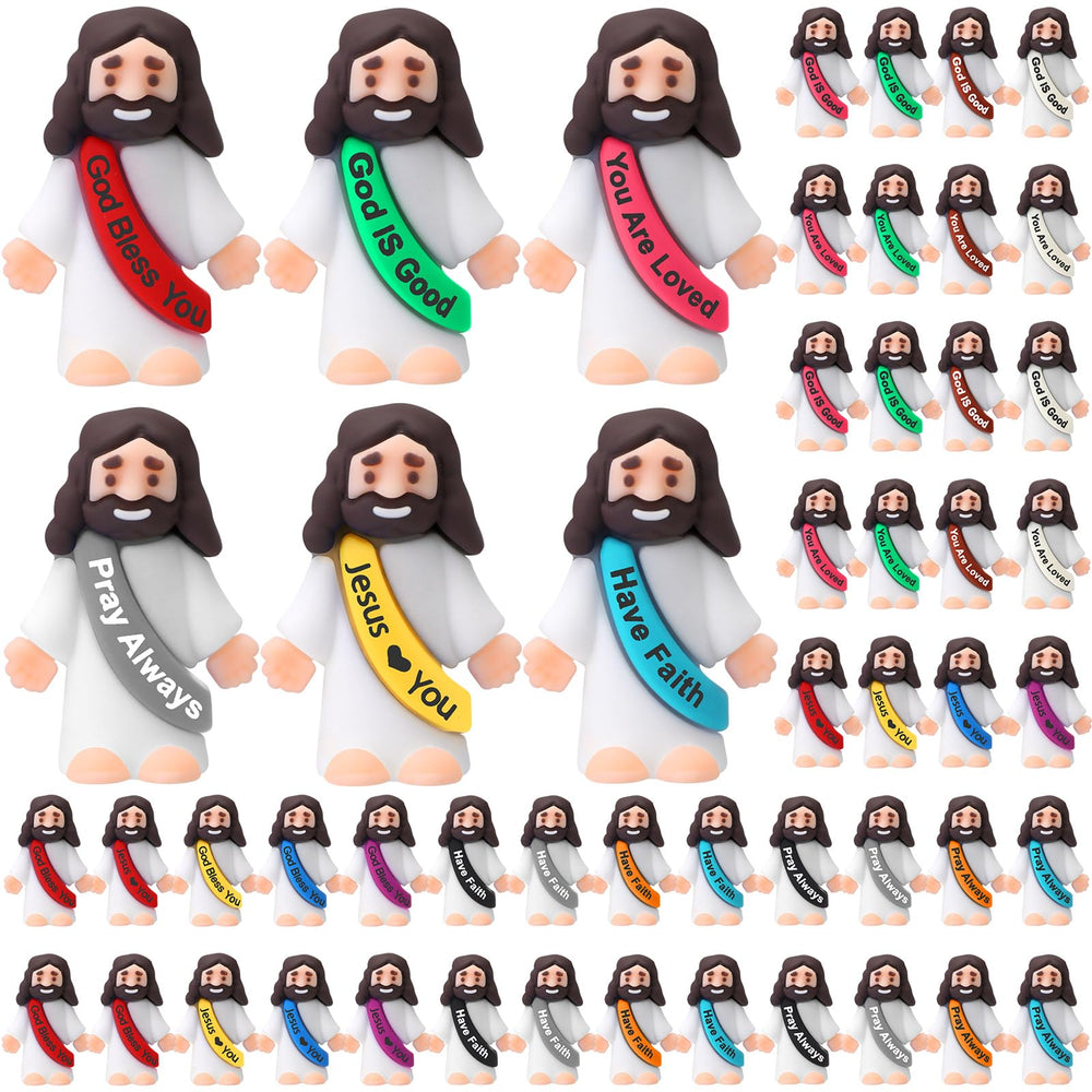 Bememo little Jesus figure with a colorful cassock, ideal for classroom activities