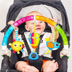 BENBAT teether, mirror, and rattle features support tactile play for babies